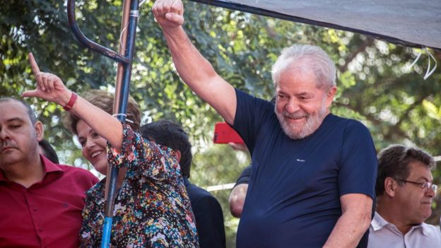 Lula antes de ser preso, no último sábado