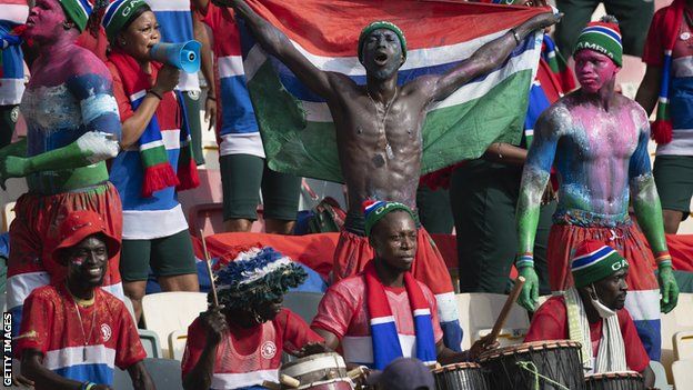 Gambia football fans