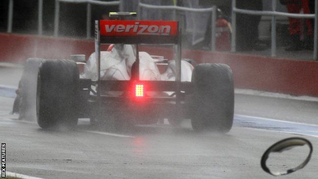 Jenson Button on his way to winning the 2011 Canadian GP