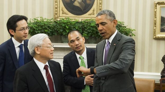 Cuộc gặp hồi tháng 7/2015 giữa Tổng thống Barack Obama với Tổng Bí thư Nguyễn Phú Trọng