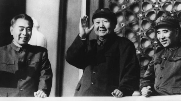 Chu Ân Lai, Mao Trạch Đông và Lâm Bưu trước khi Lâm bị hạ bệ