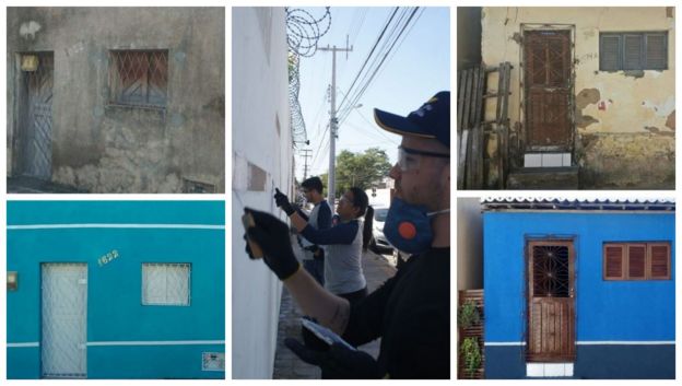 Imagens mostram antes e depois de casas reformadas por voluntários em Natal