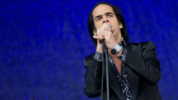 Nick Cave di Glastonbury 2013.