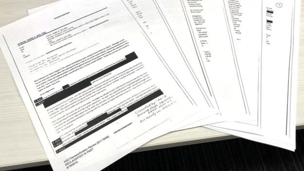 The partially redacted memos of former FBI Director James Comey, 20 April 2018