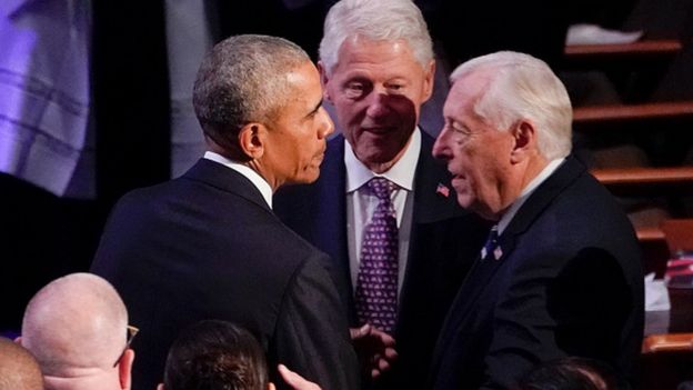 Билл Клинтон и Барак Обама на мероприятии в Балтиморе, 2019 год