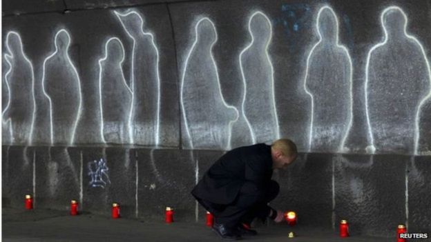 Мемориальное граффити в Дуйсбурге