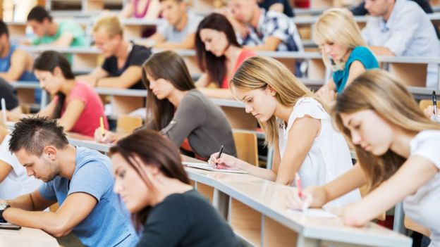 Students in a lecture hall