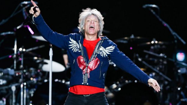 Jon Bon Jovi on stage in Rio in 2019