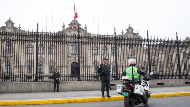 Palacio de Gobierno en Lima.