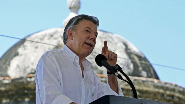 الرئيس الكولومبي السابق خوان مانويل سانتوس