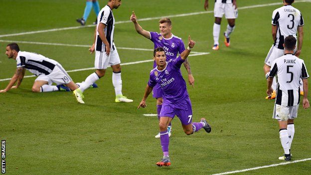 Cristiano Ronaldo ameshinda Kombe la Klabu Bingwa Ulaya mara nne sasa - tatu akiwa na Real Madrid na moja akiwa na Manchester United