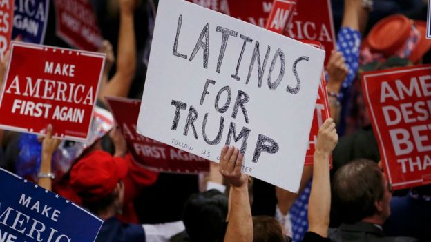 Cartel de Latinos por Trump