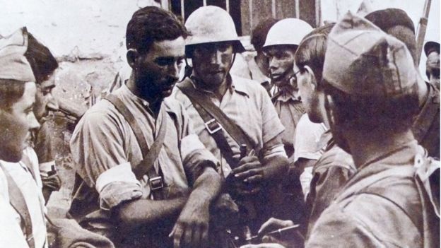 Soldados republicanos en la Guerra Civil Española (1939)