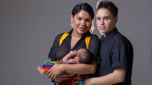 The transgender family where the father gives birth