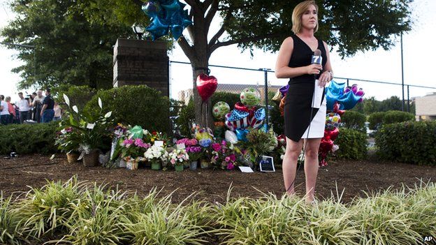 WDBJ Reporter Danielle Staub spoke about their slain colleagues with other journalists