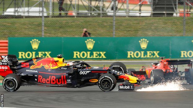 Verstappen and Vettel crash