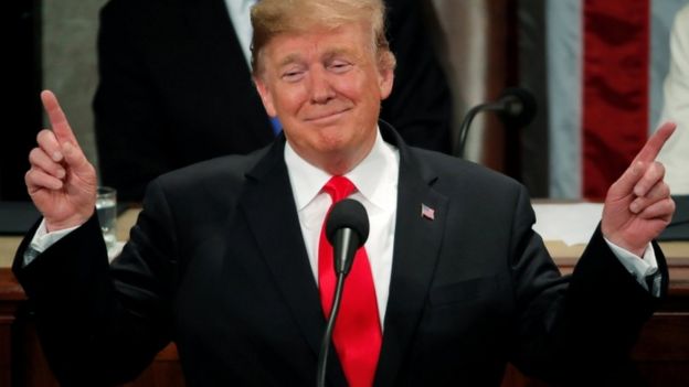 Donald Trump delivers his State of the Union speech on 5 February