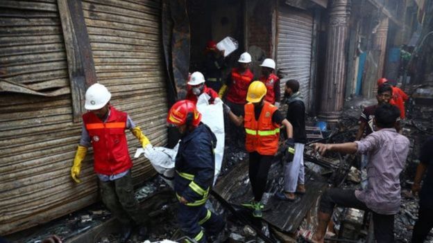 Fire in Dhaka