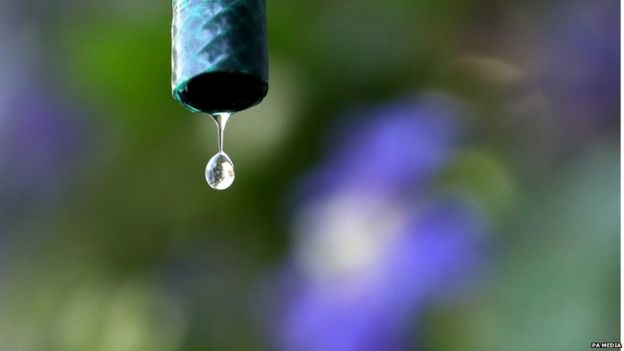 Water drop falling from a standpipe (Image: PA)