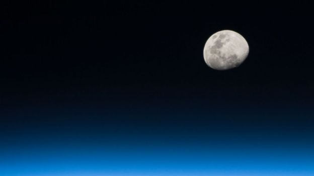 Lua vista da Estação Internacional Espacial. Foto: Randy Bresnik/ Cedida pela NASA