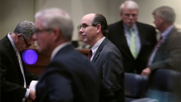 Republican Senator Clyde Chambliss during the Alabama Senate debate, 14 May 2019