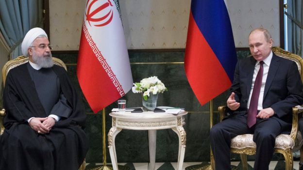 Rohani y Putin en Ankara