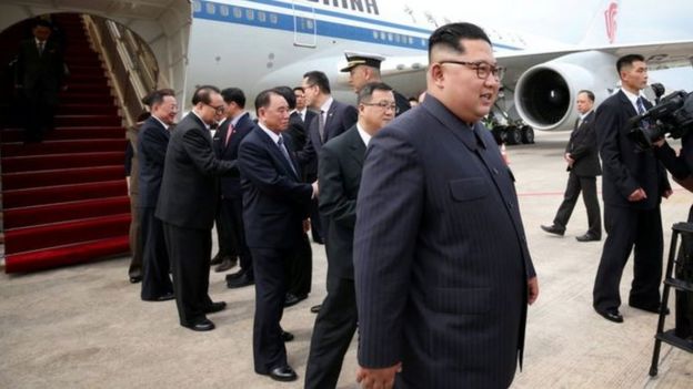 Kim Jong-un aliwasili kabla ya Donald Trump