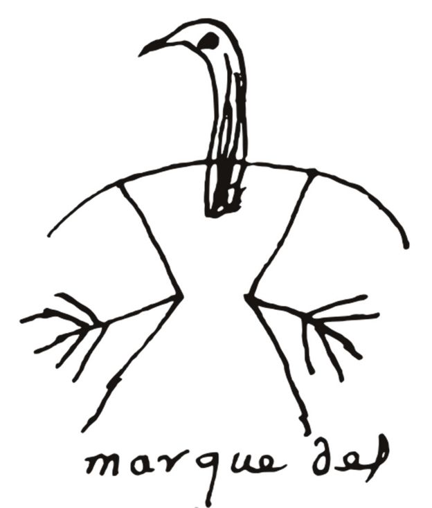 El mítico pájaro de trueno (Thunderbird), la firma de la tribu Mississaugas.