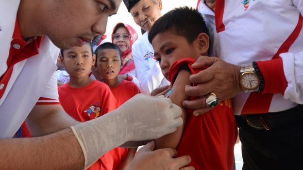 Imunisasi campak dan rubella (MR) yang digelar serentak selama Agustus-September 2018 akan mencakup 31,9 juta anak usia 9 bulan sampai kurang dari 15 tahun di seluruh Indonesia.