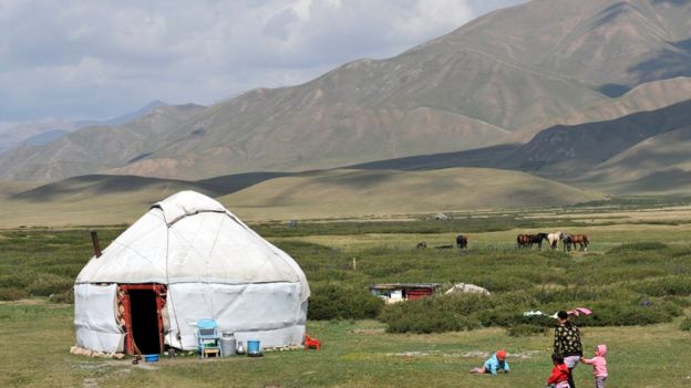Traditional yurt in Kyrgyzstan