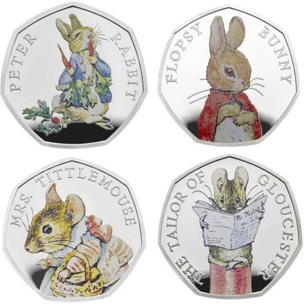 New 50p Beatrix Potter coins released by the Royal Mint - BBC News