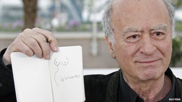 George Wolinski with one of his drawings. Photo: May 2008