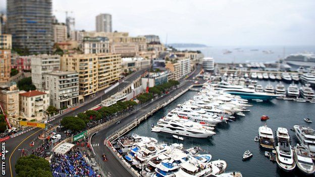 An aerial shot of the Monaco Grand Prix
