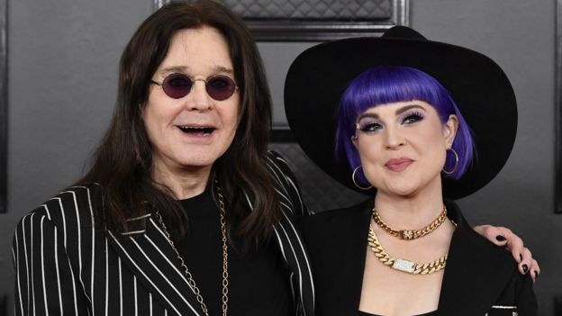 Ozzy and daughter Kelly Osbourne walked the red carpet at the Grammys