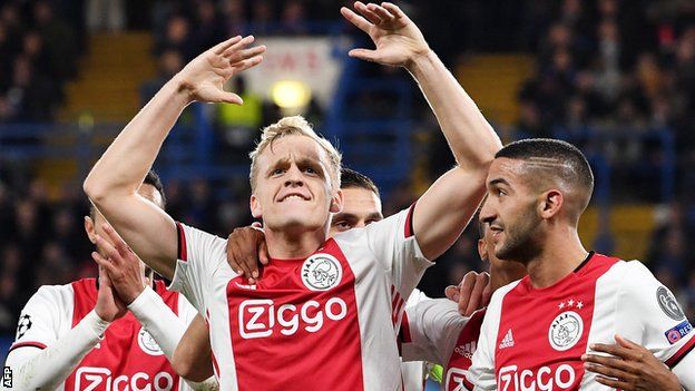 Chelsea 4-4 Ajax: Champions League thriller ends in stunning draw - BBC ...