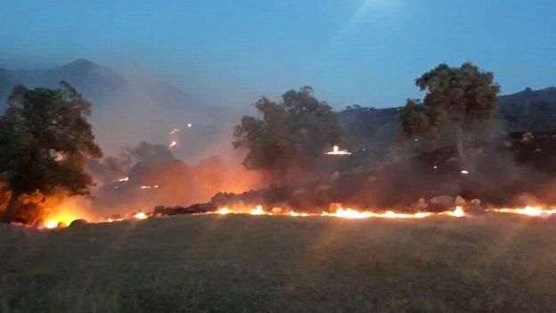 آتشسوزی در اندیکا در خوزستان