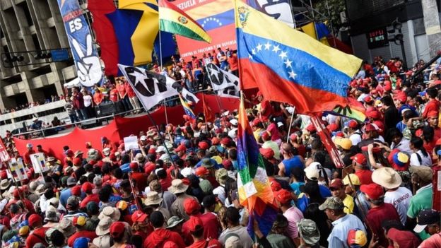 Un mitin en Venezuela