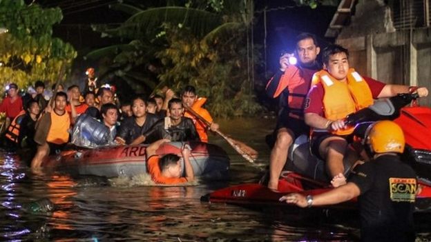 Storm Tembin hits Davao, Mindanao