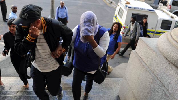 Lavona Solomon arrives at the Cape Town High Court on February 29, 2016