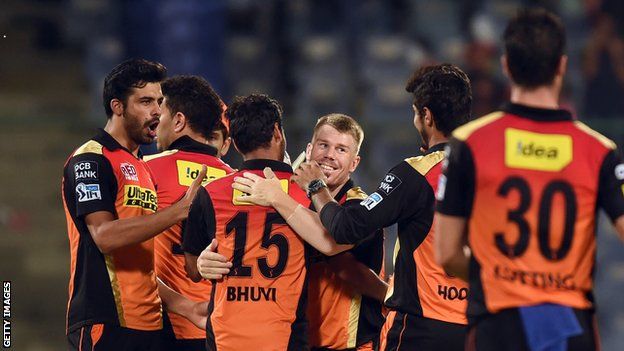 Sunrisers Hyderabad celebrate last season's IPL win