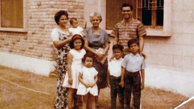 Carl Rodrigues and his family