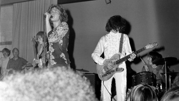 Перший концерт нової групи The New Yardbirds, яка пізніше стала відомою як Led Zeppelin. 7 вересня 1968 року, Копенгаген.