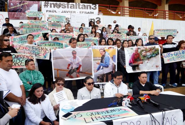 Familiares de los empleados de El Comercio que fueron asesinados