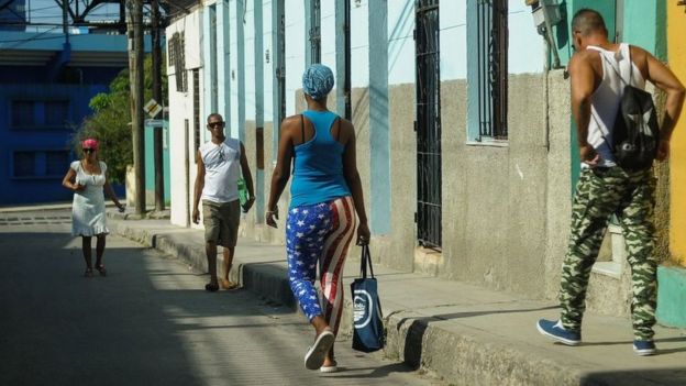 People walking in Havana
