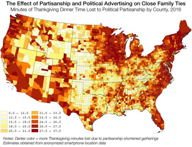 Trump election shortens US Thanksgiving family dinners - BBC News