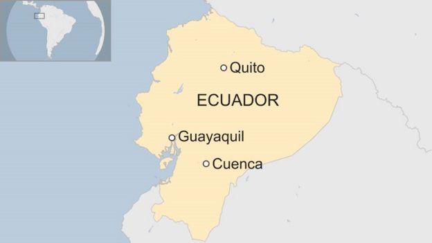 map of Ecuador