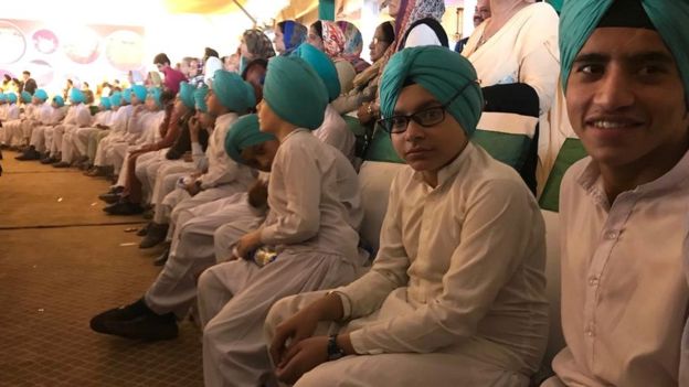 Sikhs children at the Gurdwara Darbar Sahib Kartarpur