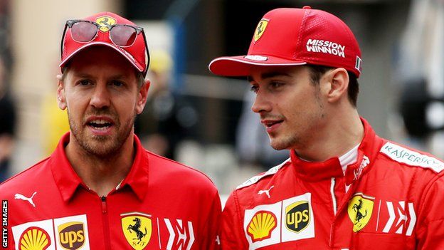 Leclerc and Vettel