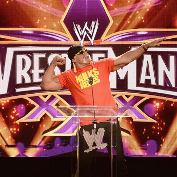 Hulk Hogan en un evento de promoción.
