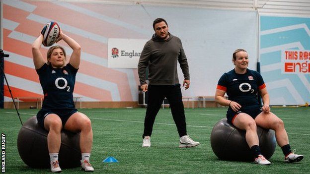 Jamie George helping out England's women